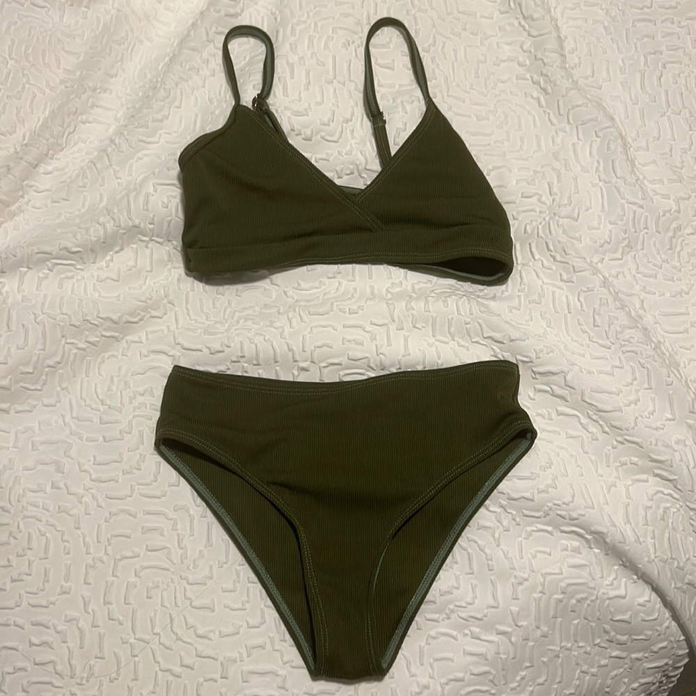 Green swim suit